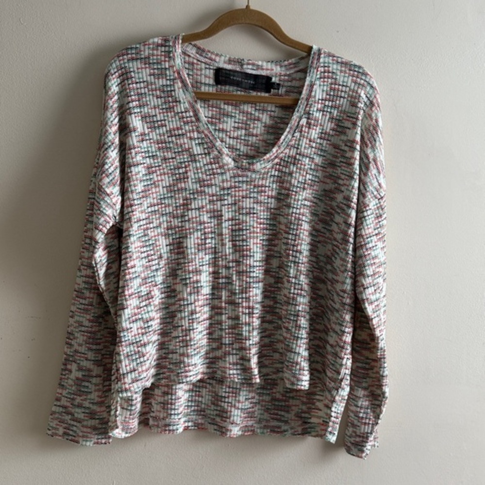 Code X Mode Womens Pullover Light Sweater Color Green White Multicolor